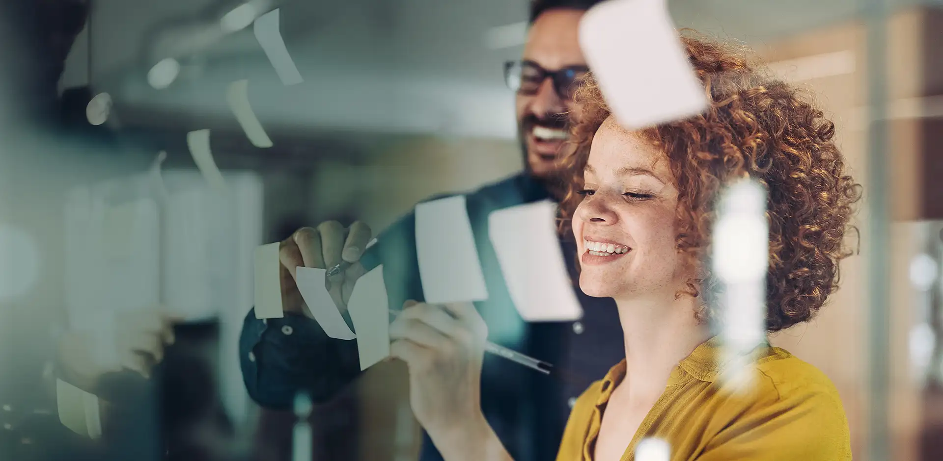Office Postits Man & Woman